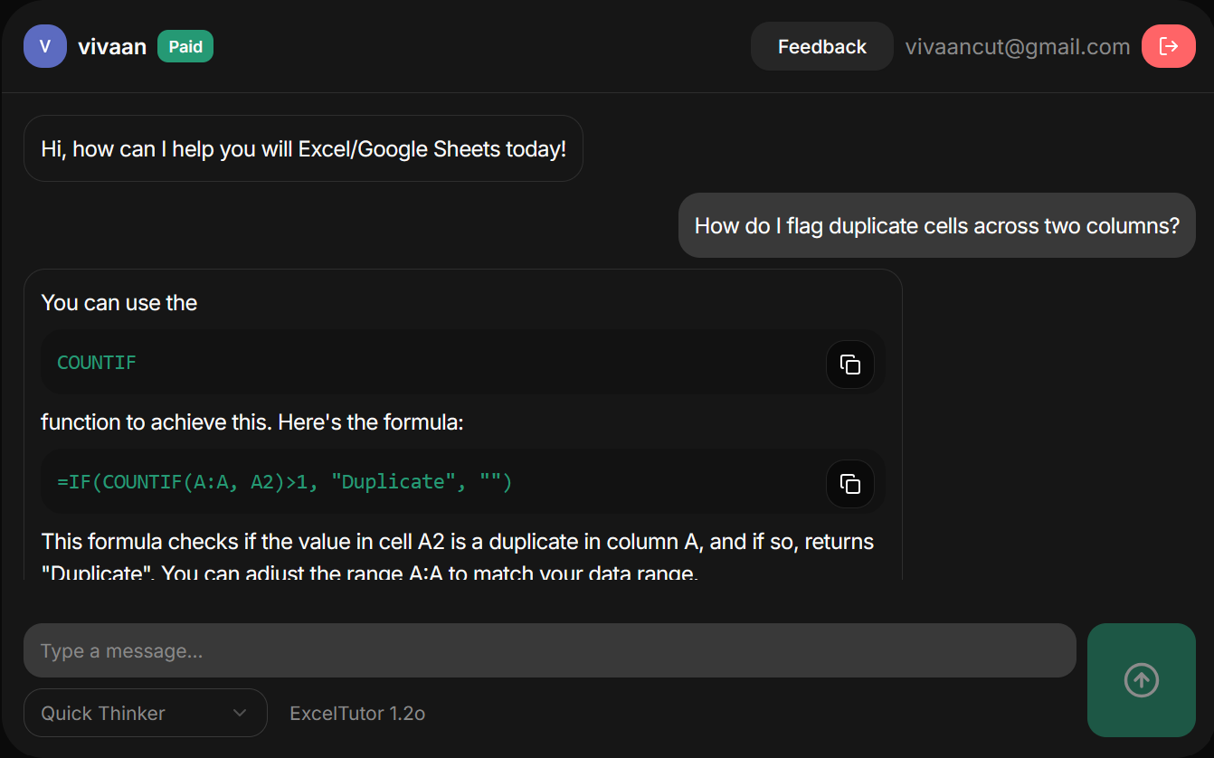 Simple formula generation